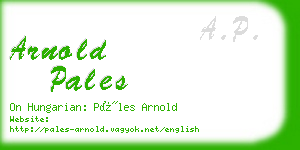 arnold pales business card